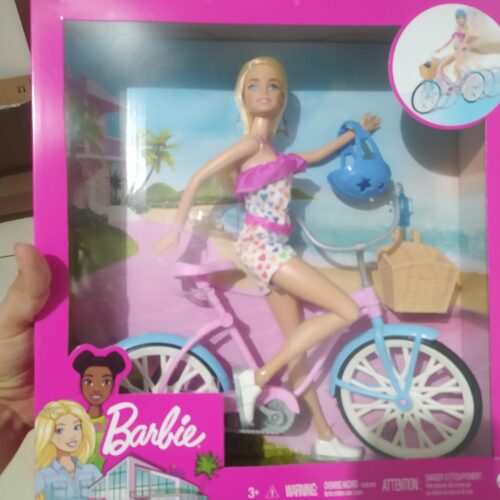 Barbie Conjunto de Brinquedo, Bicicleta com Boneca e Acessórios photo review